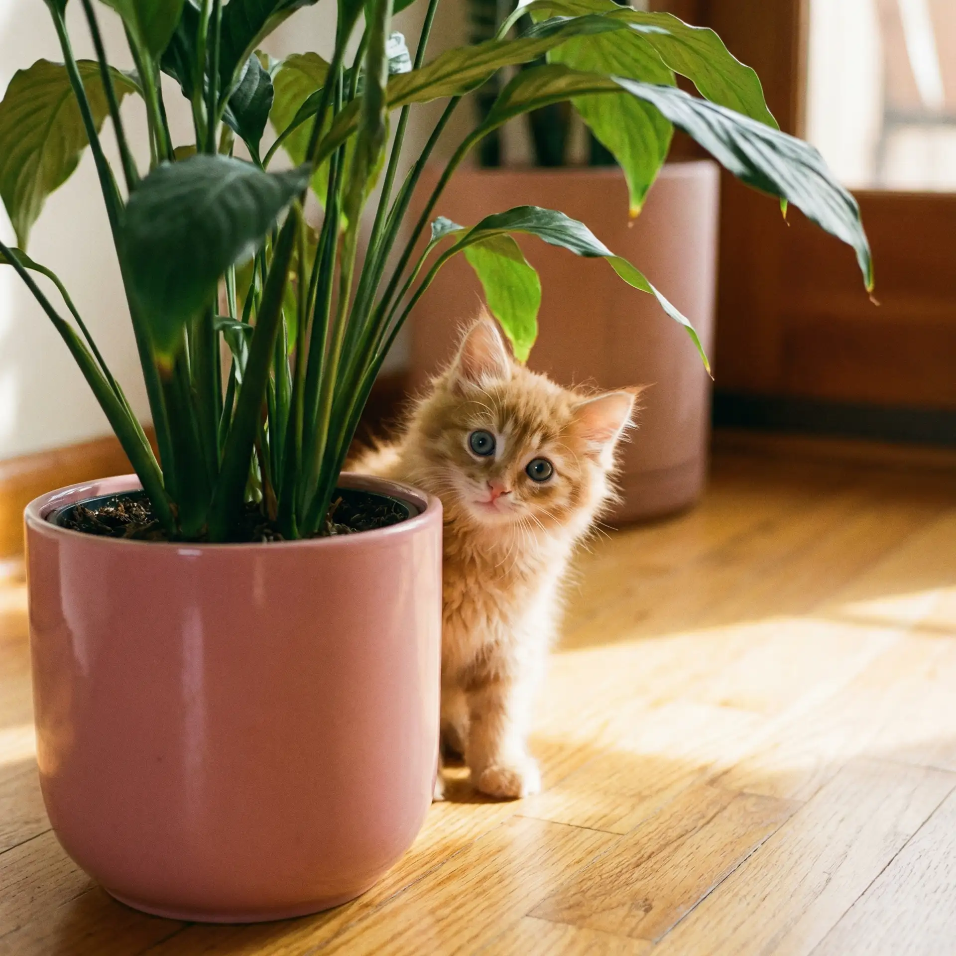 小猫从花盆后探头 - 聚美优品陈欧